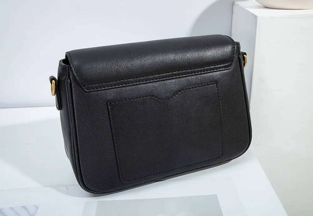 Baliya Genuine Leather Small Bag Retro Plum Blossom Hardware Shoulder Bag Customizable Women's Handbag