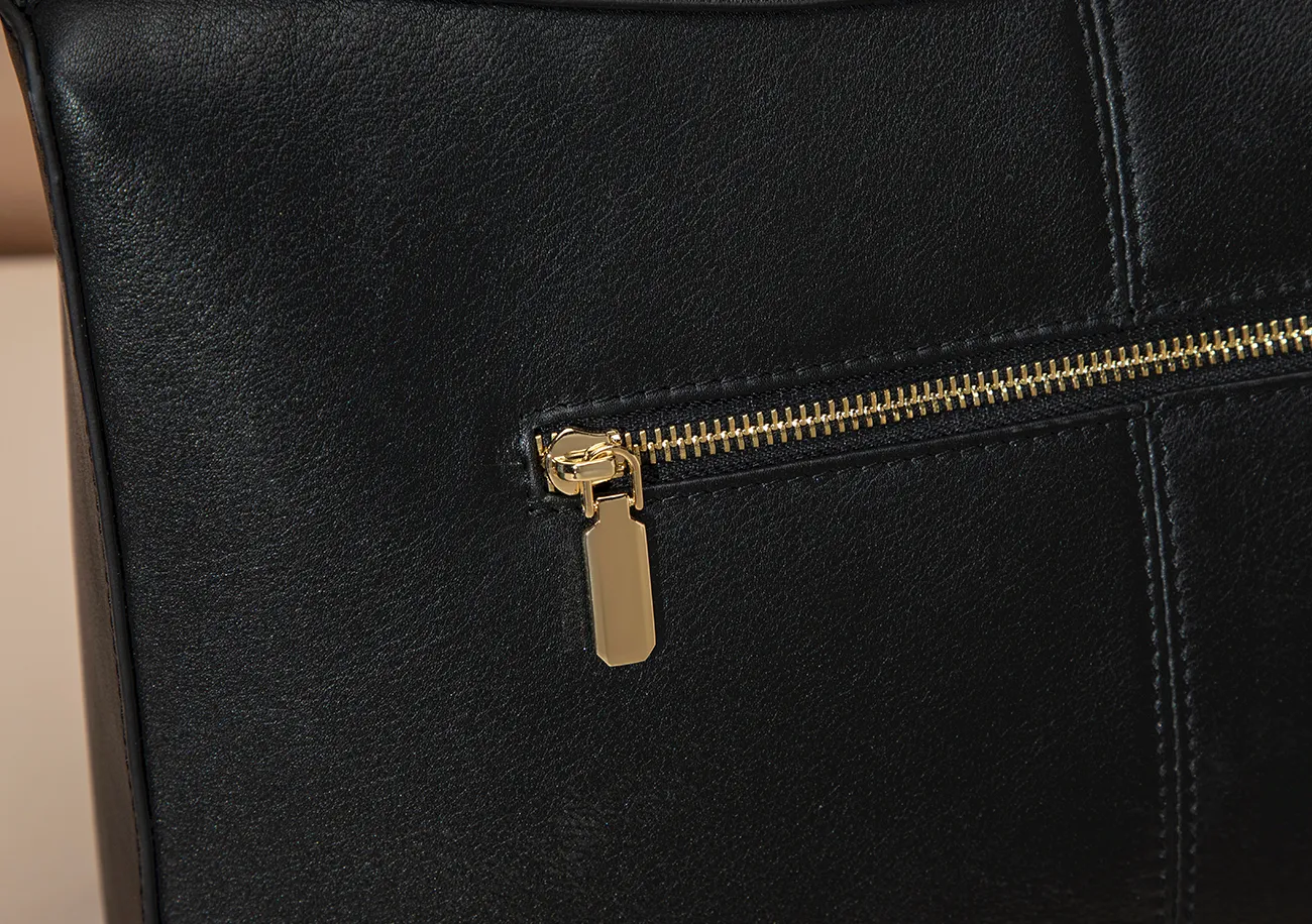 BALIYA Women's Top Grain Leather Crossbody Shoulder Bag, Minimalist Spacious Handbag for Daily Use