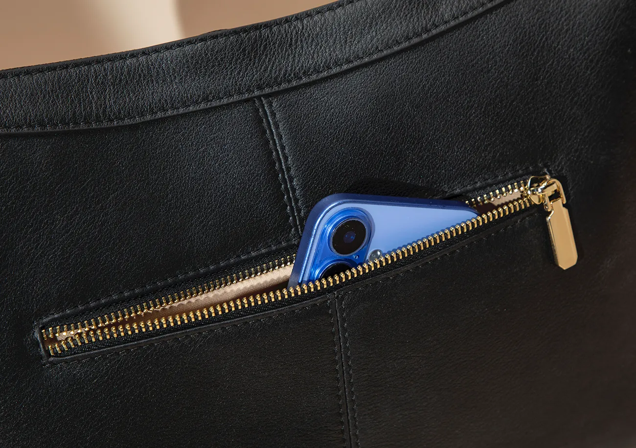 BALIYA Women's Top Grain Leather Crossbody Shoulder Bag, Minimalist Spacious Handbag for Daily Use