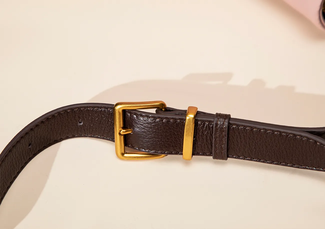 Baliya Factory-Made 100% Genuine Leather Messenger Bag Color-Blocked Square Shoulder Bag